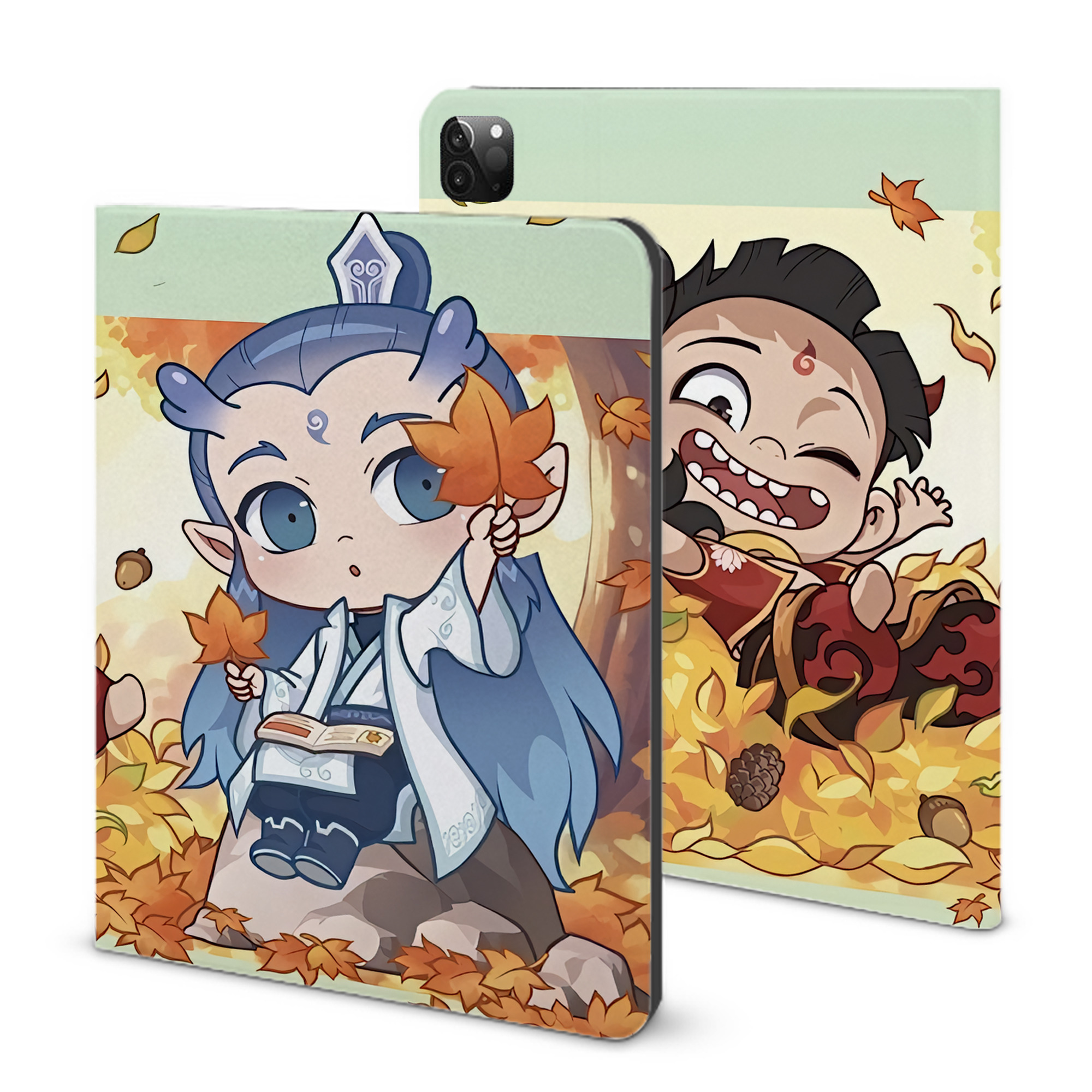 （画像用） Ne Zha 2 ナタ 魔童の大暴れ IPadケース ペンホルダー付き ブックスタイルデザイン